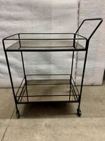 Servierwagen/Barwagen Notre Monde schwarz Metall & Glas NEU
