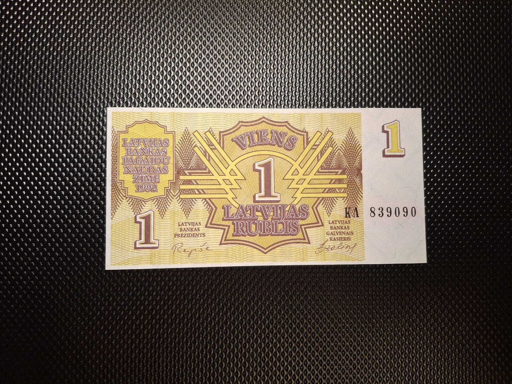 Billets de banque: 1 Lats Lettland Banknote. – D'occasion à Geroldswil par Antica01