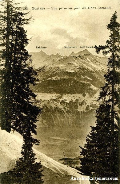 Cartoline postali: Montana - vue prise + c1910 – Usato da Emmenbrücke venduto da teestube
