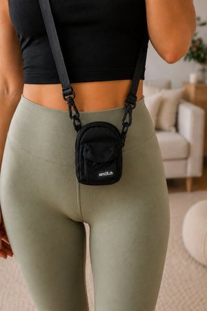 Mini Umhängetasche Schwarz – Crossbody Handytasche