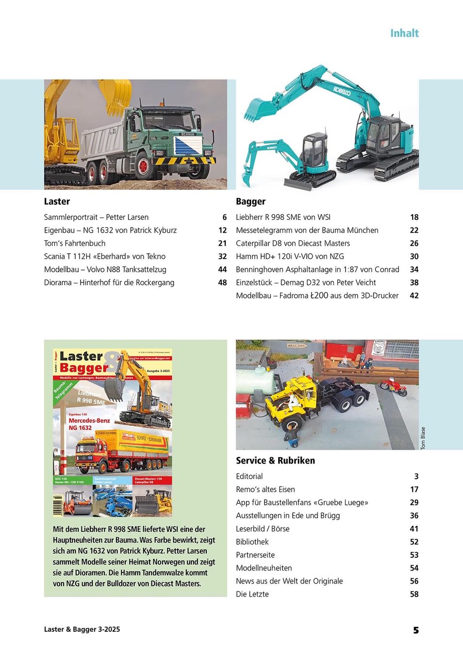 Zeitschriften & Magazine: Laster & Bagger 3-2025 – Neu und originalverpackt aus Urtenen-Schönbühl von BAGGERMODELLE 1