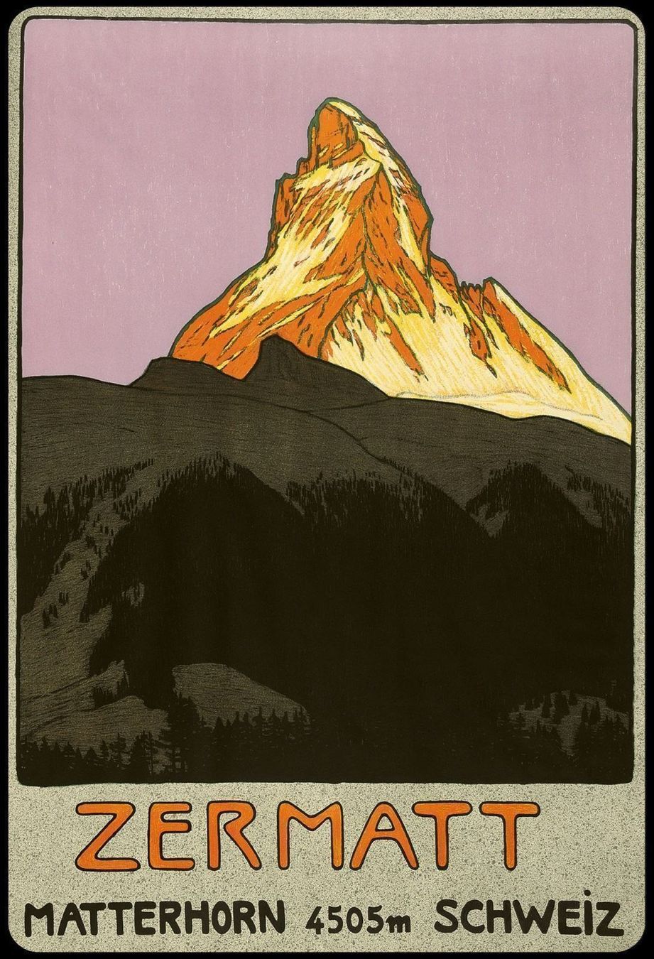Schilder: Blechschild-ZERMATT MATTERHORN GOLDIG – Neu und originalverpackt aus Rupperswil von big-one-sale