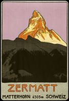 Blechschild-ZERMATT MATTERHORN GOLDIG