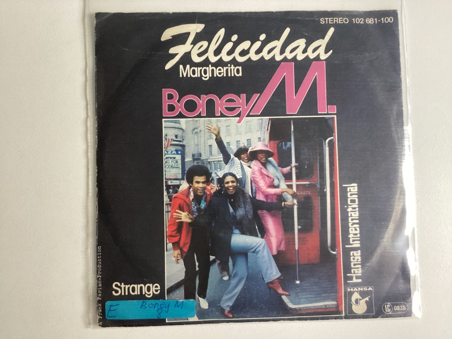 Dischi in vinile: Boney M Single - Felicidad / Strange – Usato da Gutenswil venduto da Hamzian