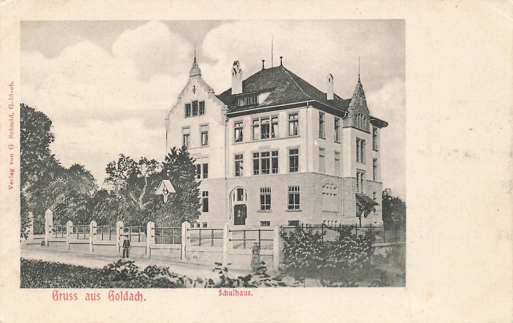 Cartoline postali: Goldach SG Schulhaus – Usato da Biasca venduto da Blenio71