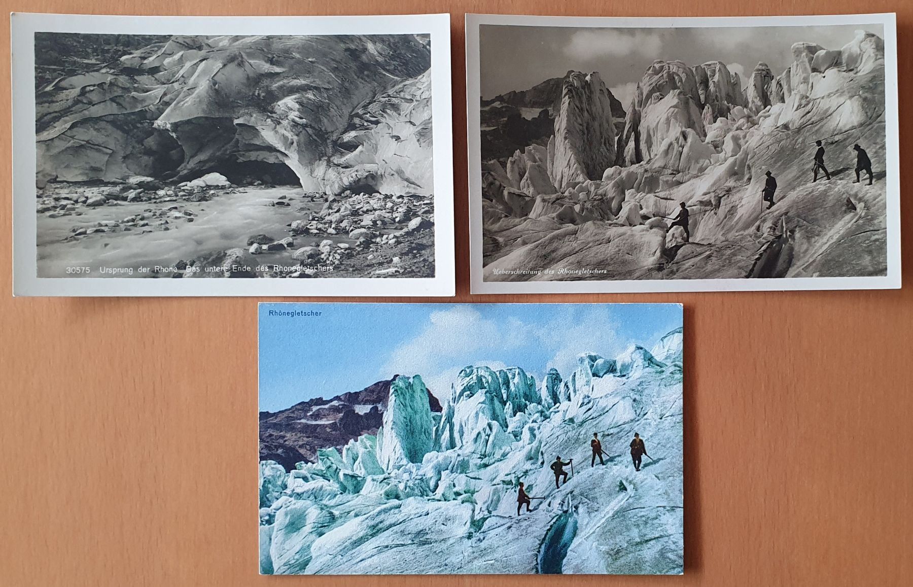 Ansichtskarten: 3 Ansichtskarten vom Rhonegletscher – Gebraucht aus Kreuzlingen von Rschweiz1