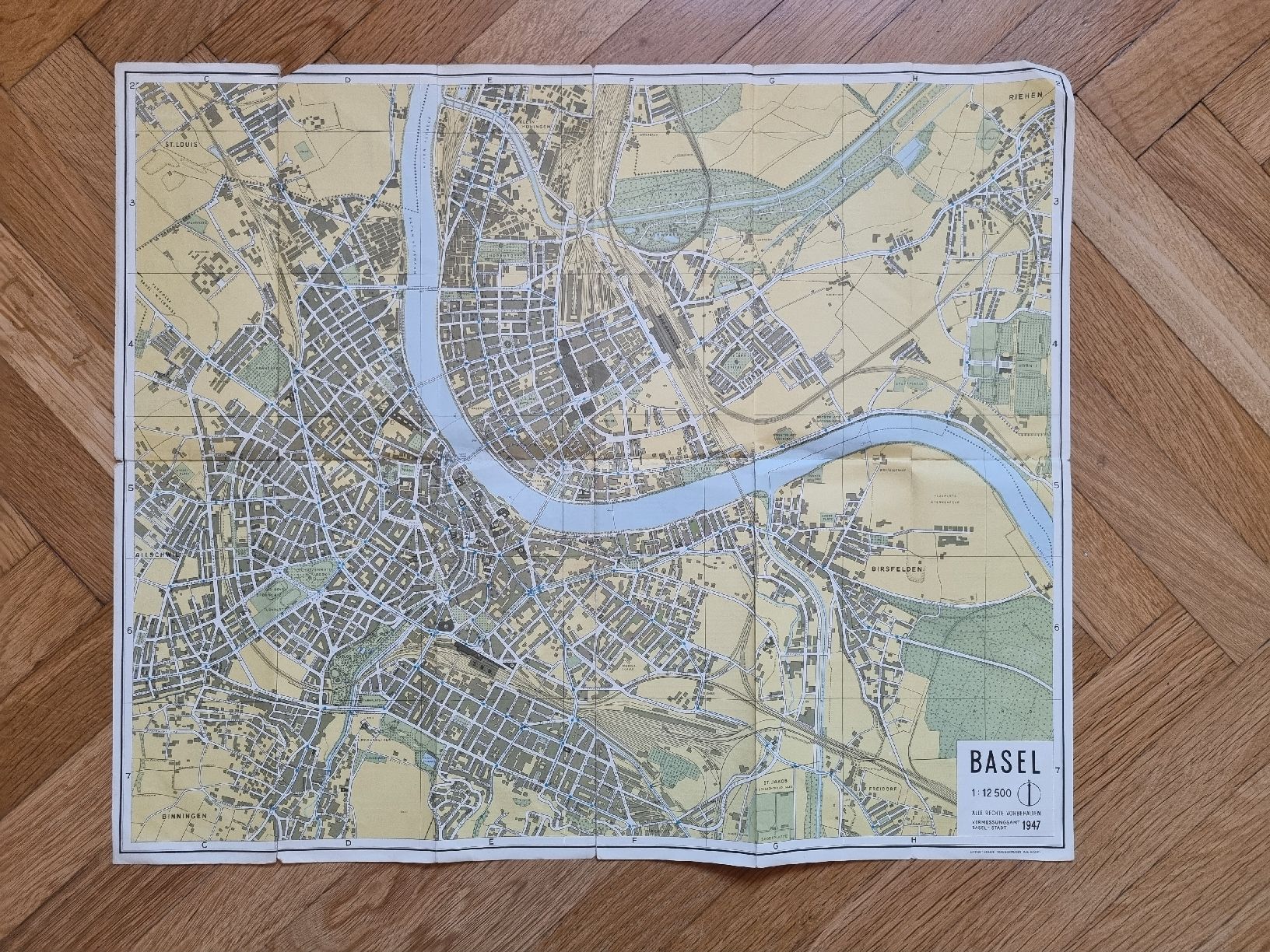 Cartine & Atlanti: Historischer Stadtplan Basel 1947 – Usato da Minusio venduto da Samuel__b 2