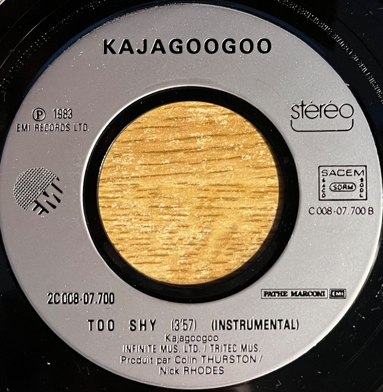 Dischi in vinile: KAJAGOOGOO - TOO SHY – Usato da Bussigny venduto da vinyl-pas-cher 2
