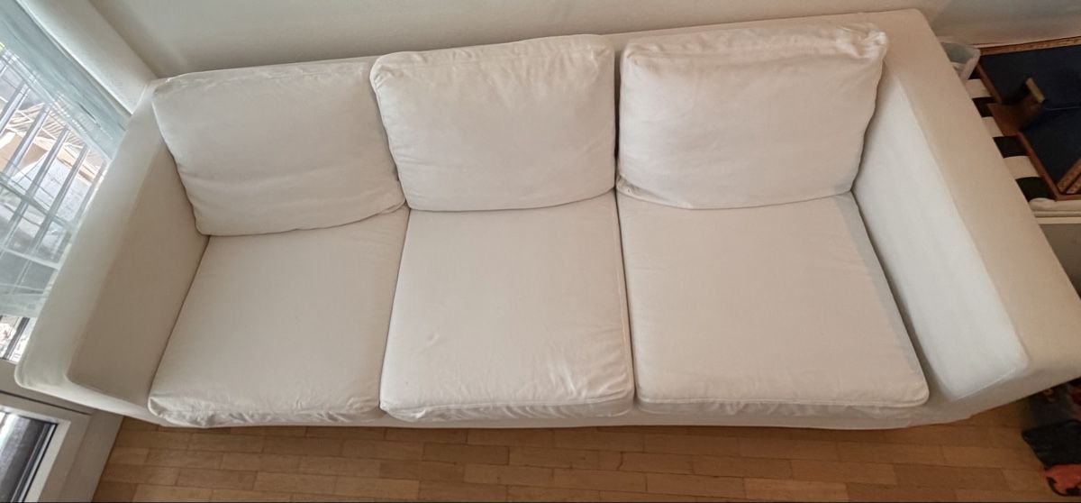 Ikea Divani: Sofa 3-Sitzer Stoff weiss gebraucht – Usato da Luzern venduto da ber_jqg8 1