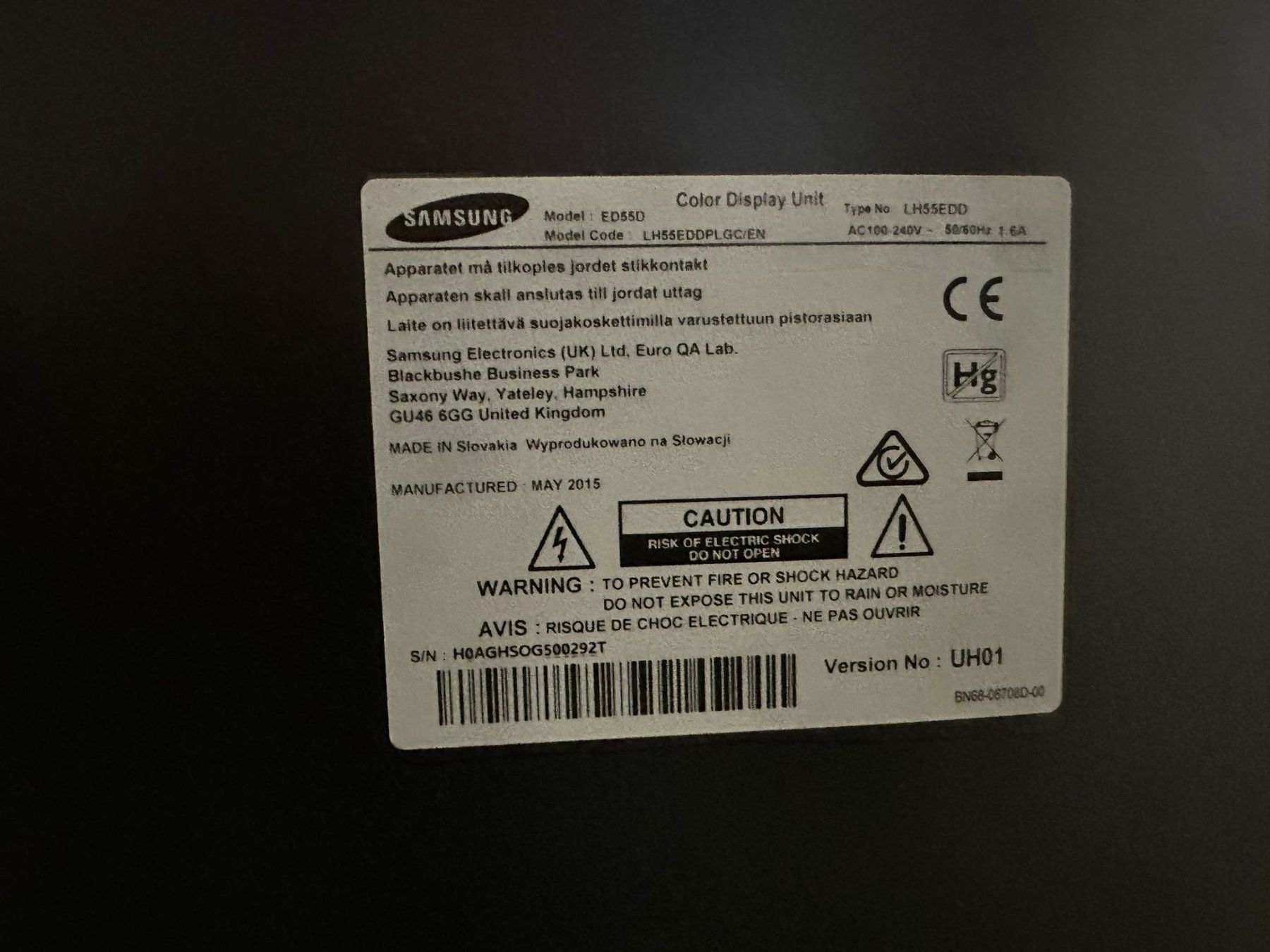 Samsung Televisori: SAMSUNG ED55D TV – Usato da Appenzell venduto da 1xRichtig 2