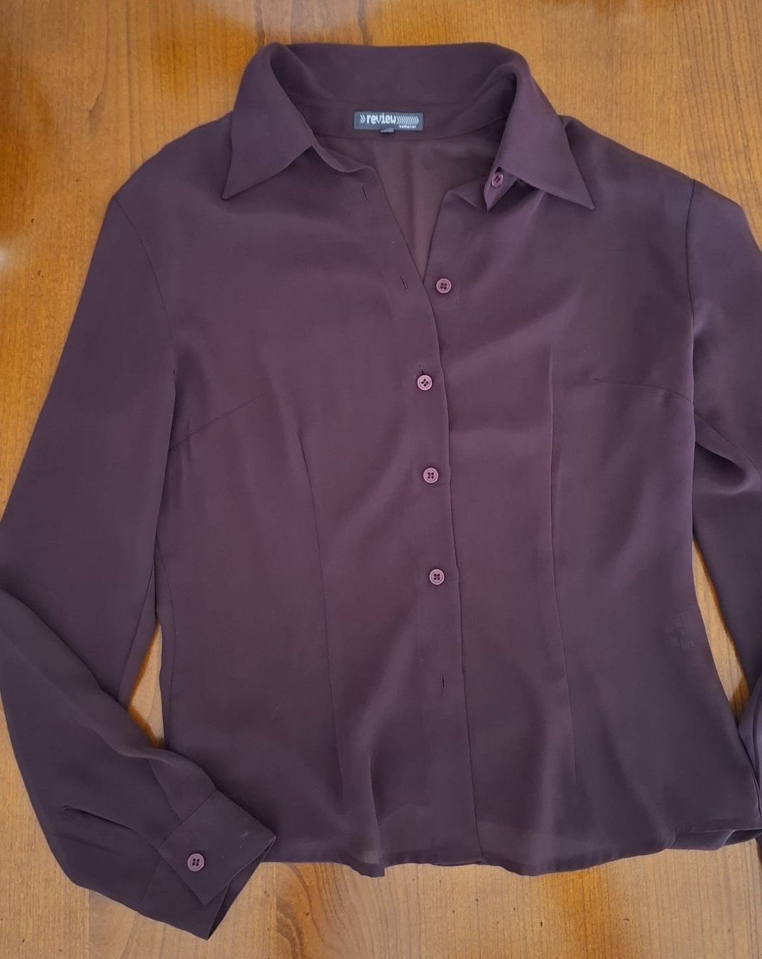 Blusen: Review Bluse, Gr. 36, Aubergine, transparent – Gebraucht aus Volketswil von ald_2x9b