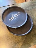 3x Serviertabletts rund 'Ron Abuelo'  gebraucht
