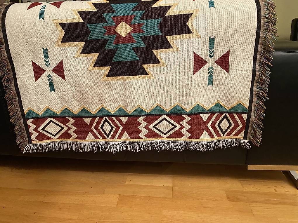 Couvertures: Sofadecke 90x90cm Boho Style mit Fransen – D'occasion à Bern par Mondol 2