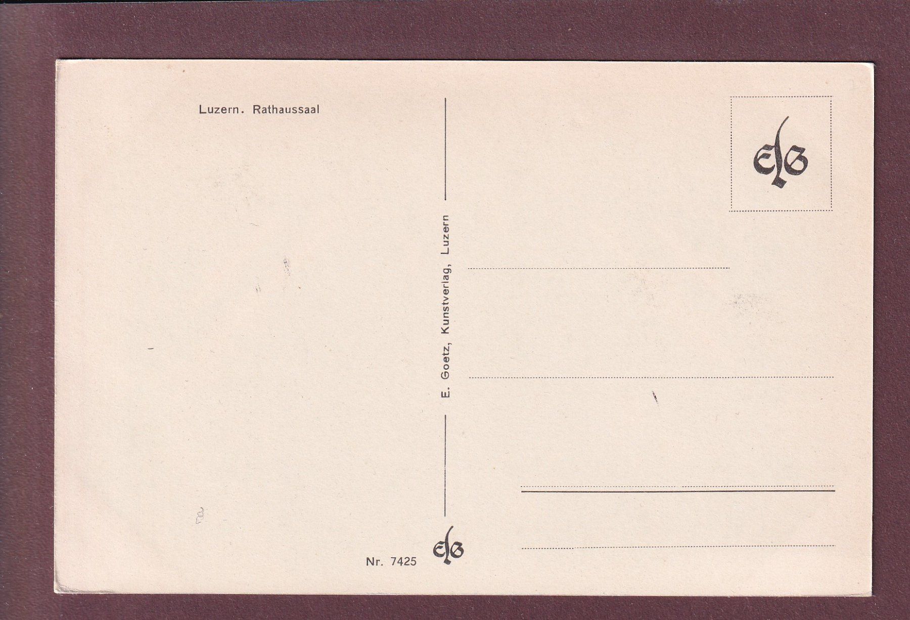 Cartoline postali: LUZERN - Rathaussaal – Usato da Pully venduto da nicecards 1