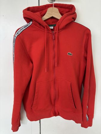 Lacoste rouge Veste molletonnée zippée, taille S comme neuf