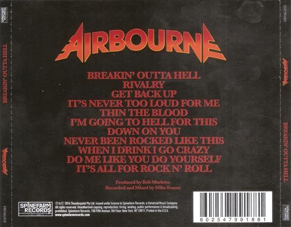CD: Airbourne: Breakin' Outta Hell - Vergriffene US Pressung - b – Usato da Brittnau venduto da Zibu 1