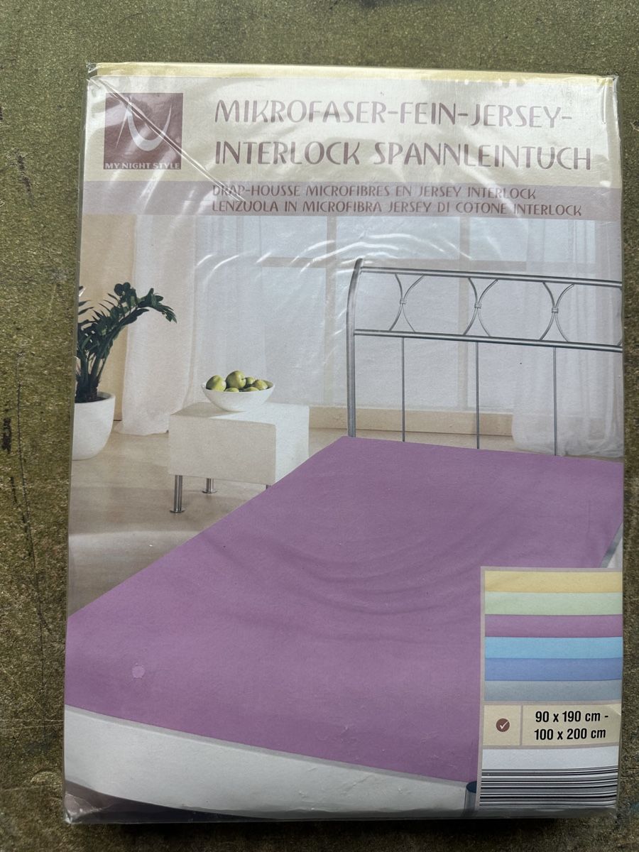 Biancheria da letto: Mikrofaser Spannleintuch Jersey Interlock – Nuovo e nell'imballaggio originale da Zollikofen venduto da Taximan89