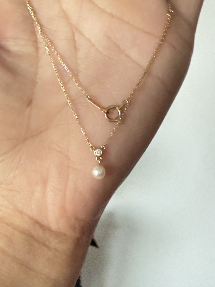 Ketten: Collier avec pearl and Diamond – Neu (gemäss Beschreibung) aus Nidau von Ruthiebee123