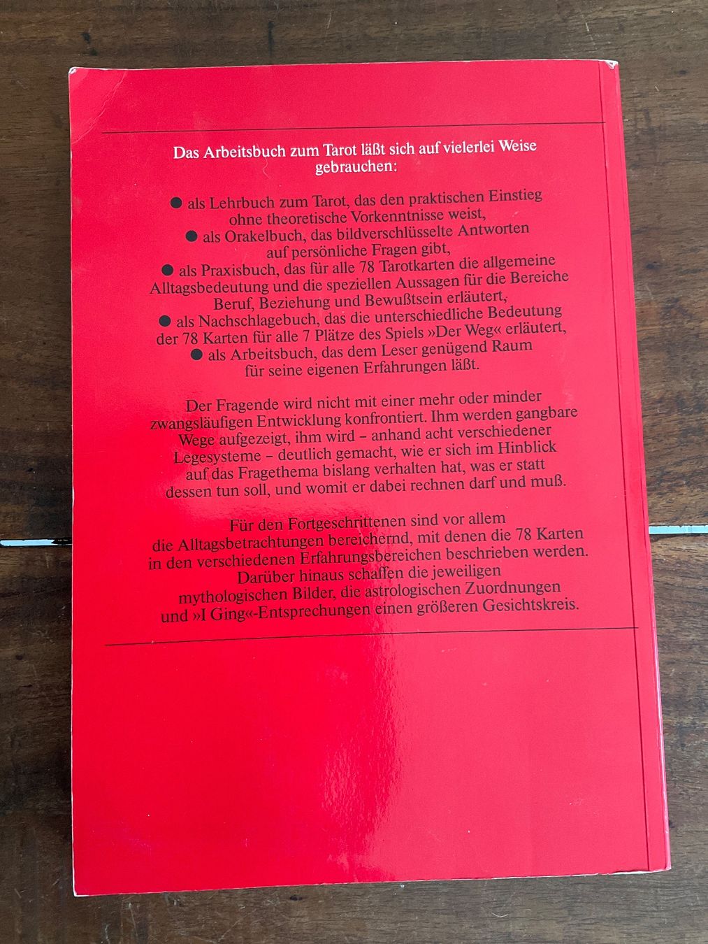 Libri: DAS ARBEITSBUCH ZUM TAROT – Usato da Avenches venduto da Lactobacille 3