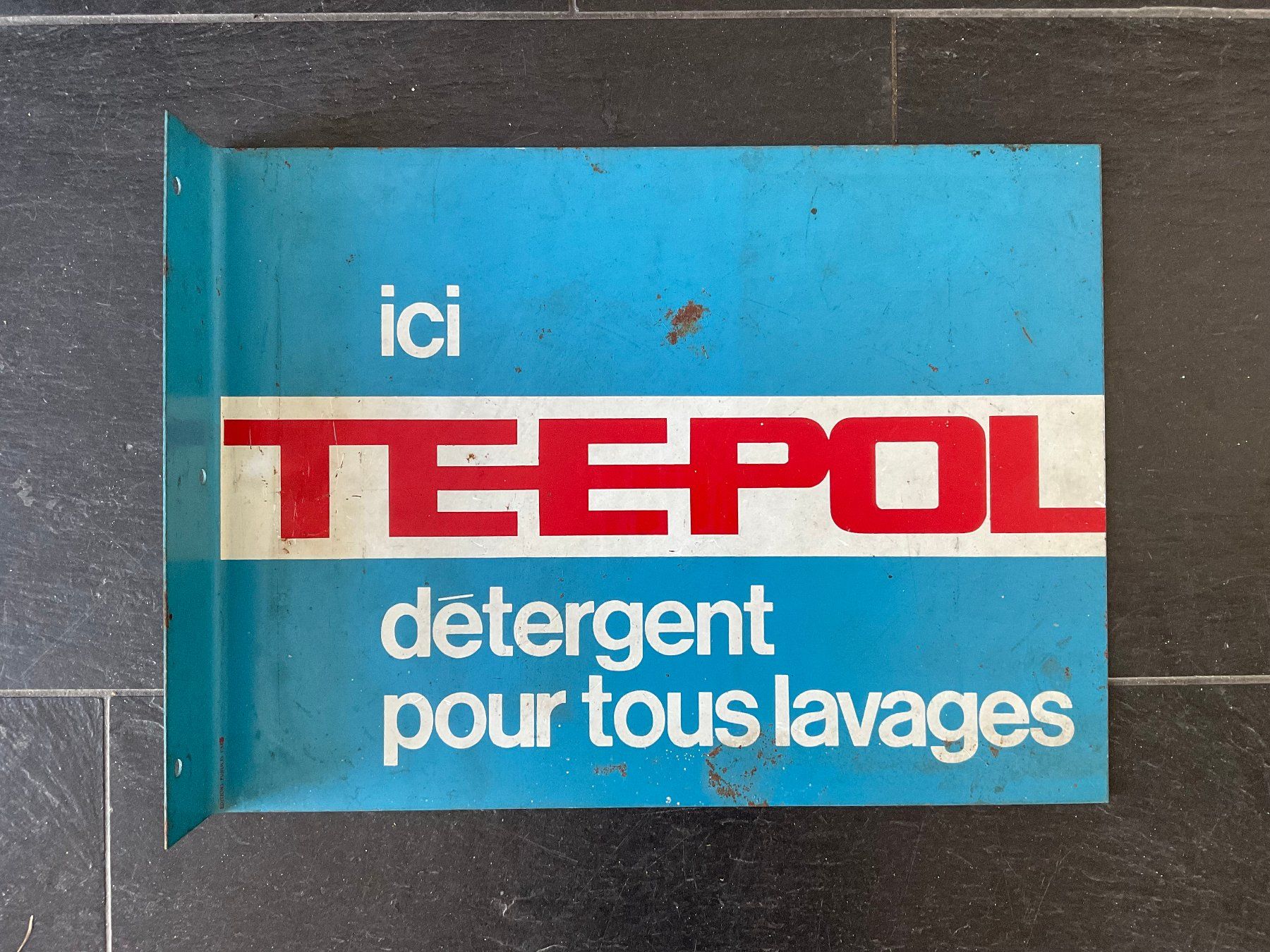 Insegne: Blechschild TEEPOL, beidseitig – Usato da Hasle b. Burgdorf venduto da Zappizepp