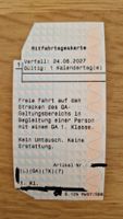 Mitfahrtageskarte SBB 1. Klasse