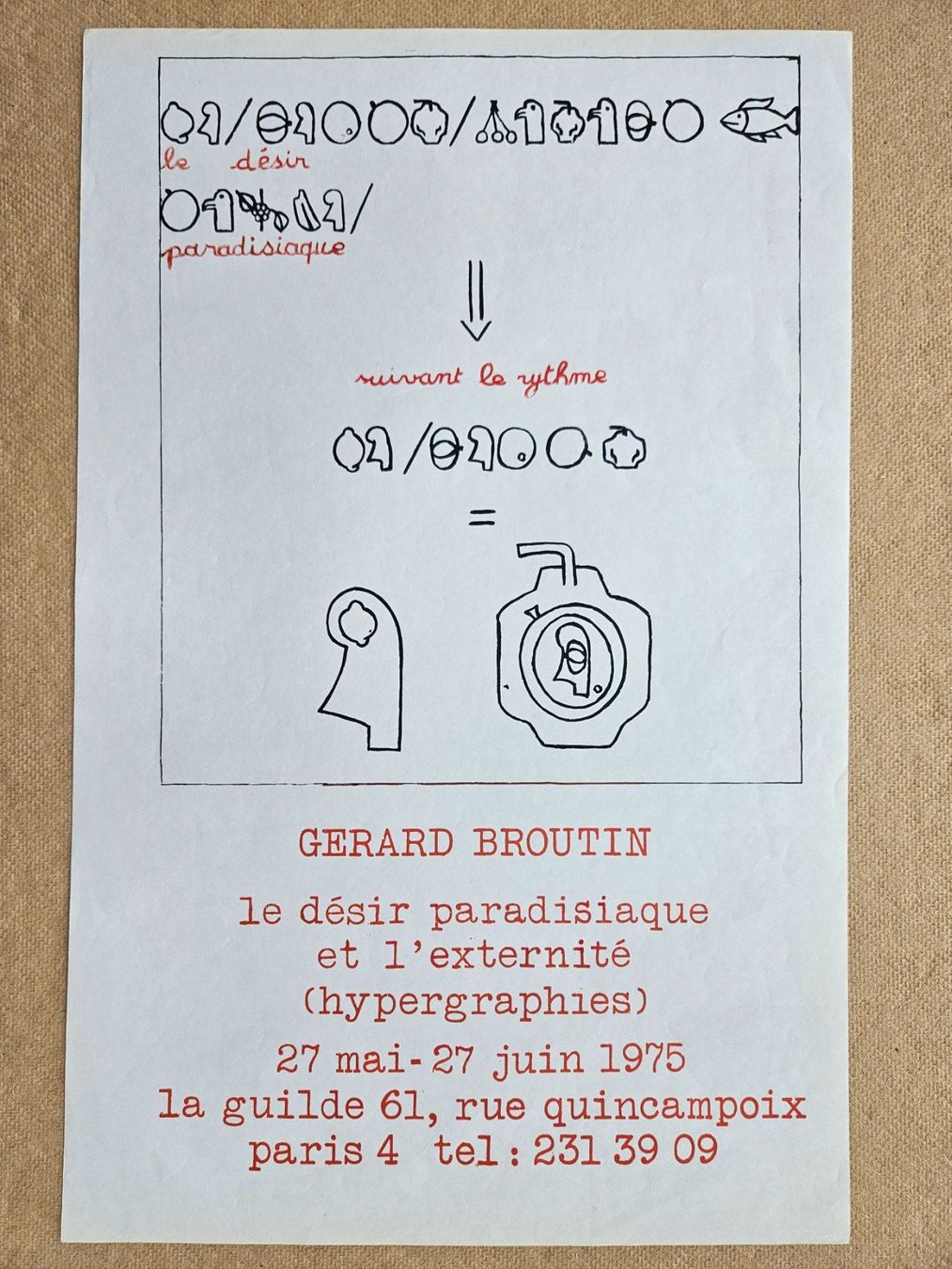Foto & Immagini: Gerard Broutin "Hypergraphies" Galerie la guilde 61 Paris – Usato da Wisen SO venduto da gralstrand