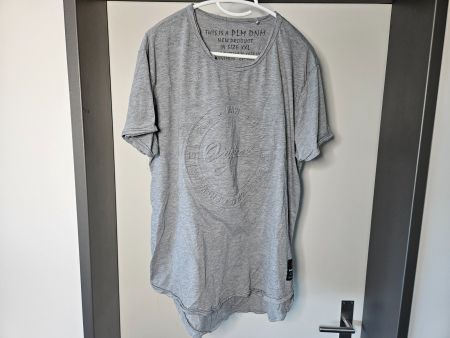 Stylisches T-Shirt Gr. XXL grau meliert