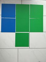 Lego Grundplatten 5er Set grün und 2 blau guter Zustand