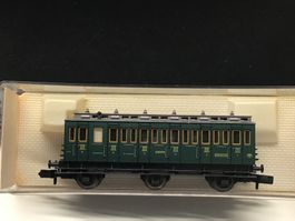 Fleischmann 8093 Wagen, dunkelgrün, Spur N, Top Zustand