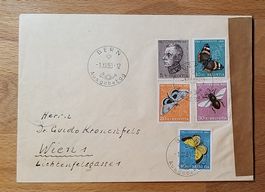 FDC Bern 1950 gelaufen nach Wien, Pro Juventute
