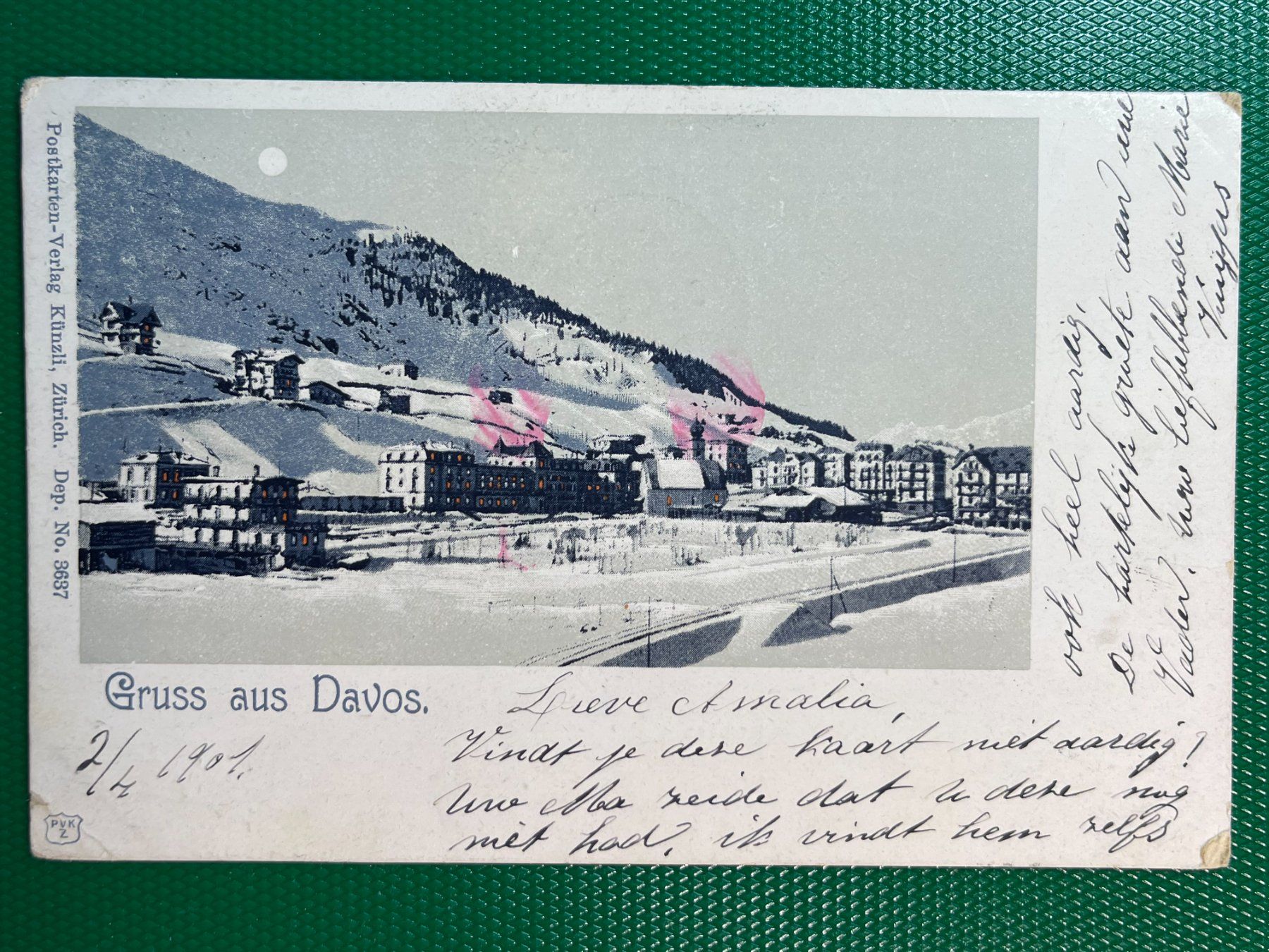 Cartes postales: Gruss aus Davos - 1901 – D'occasion à Steg VS par _vinci_