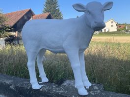 Kalb Dekofigur Rohling – Weiß, zum selber bemalen