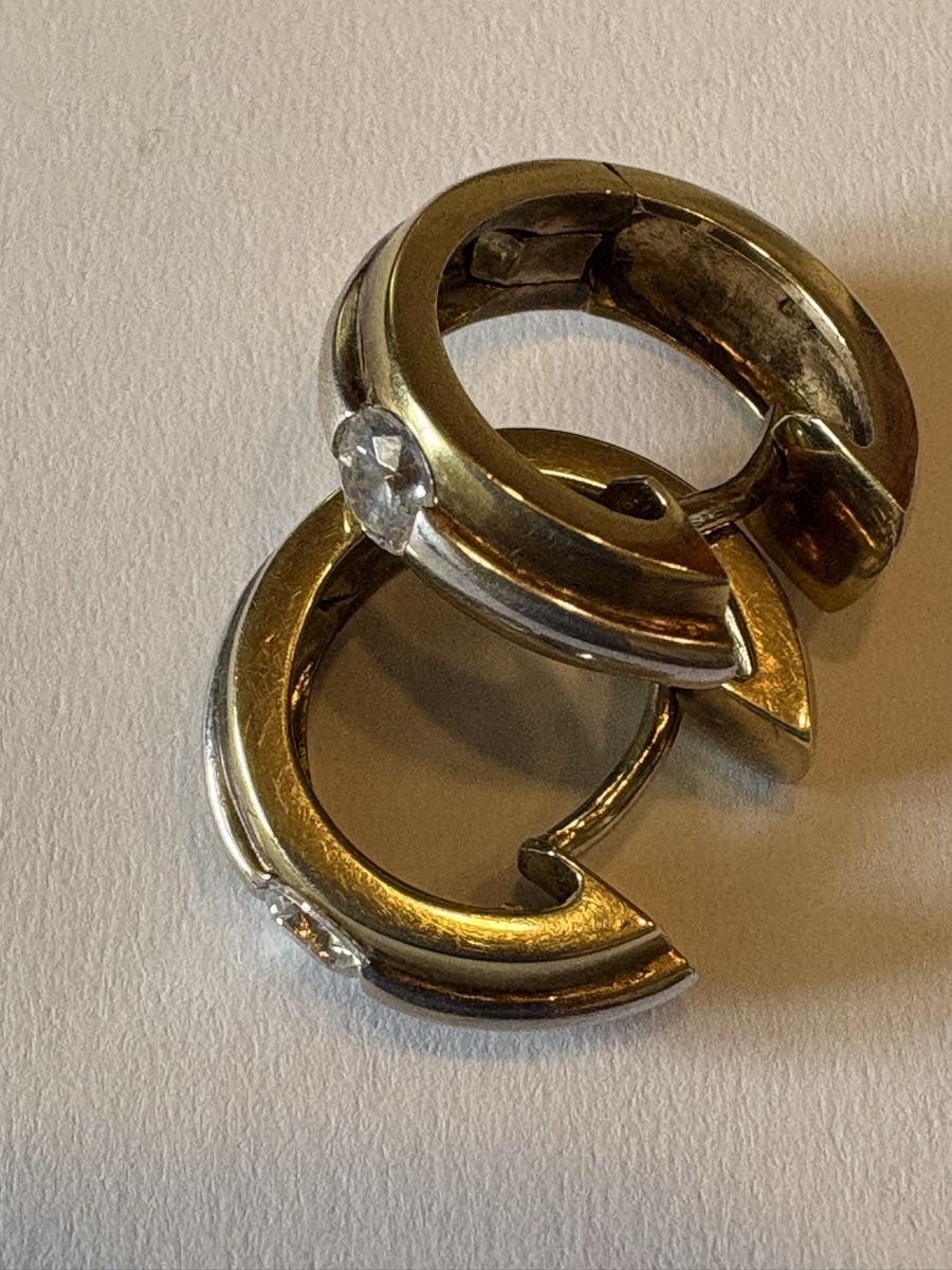 Orecchini pendenti & Orecchini a lobo: 375 Gold Ohrringe mit zirkonia  – Usato da Murten venduto da Tzaugg