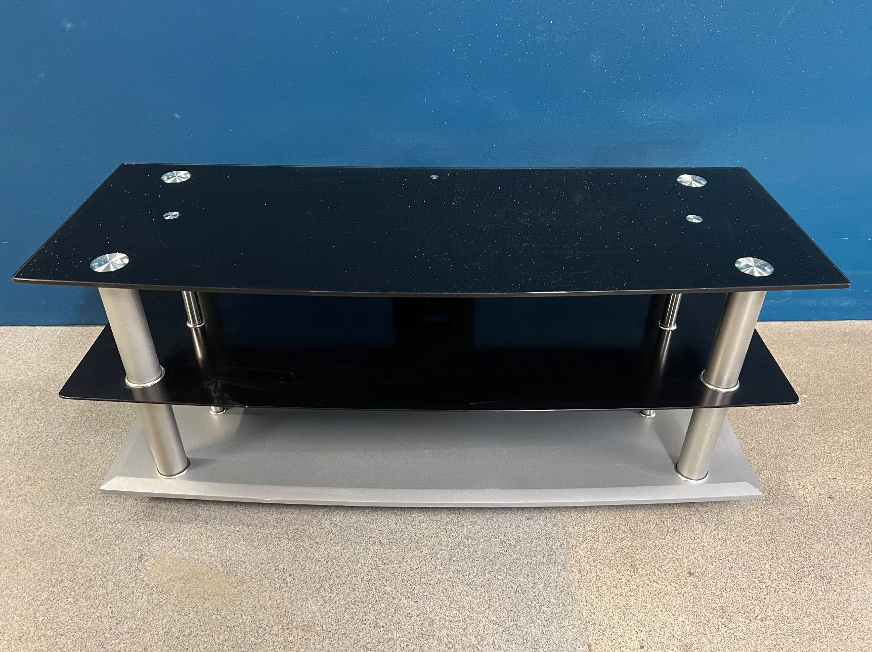 Mobili TV: TV Lowboard schwarzes Glas – Usato da Zürich venduto da pamleano 2