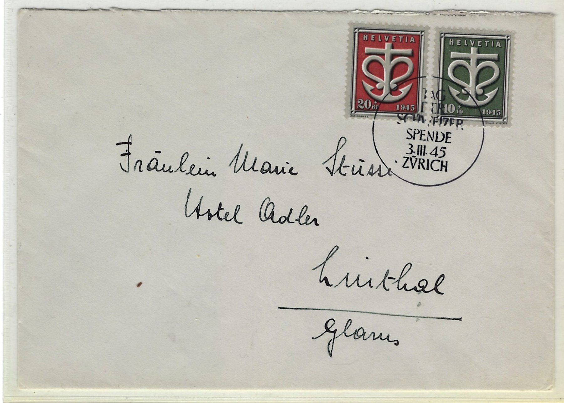 Tutti i francobolli: 1945 Sondermarken Brief    15828 – Usato da Lunden venduto da Animus999