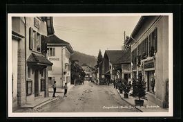Langenbruck, Dorfstrasse mit Gasthaus un