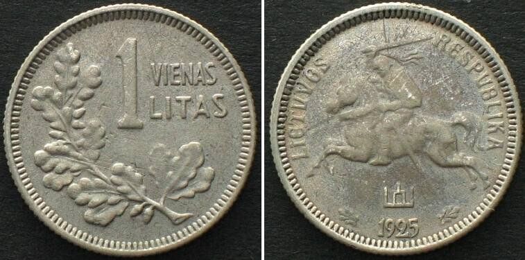 Tutti le monete: LITAUEN 1 Litas 1925 Silber ss-vz – Usato da Riehen venduto da sesambestcoins2004