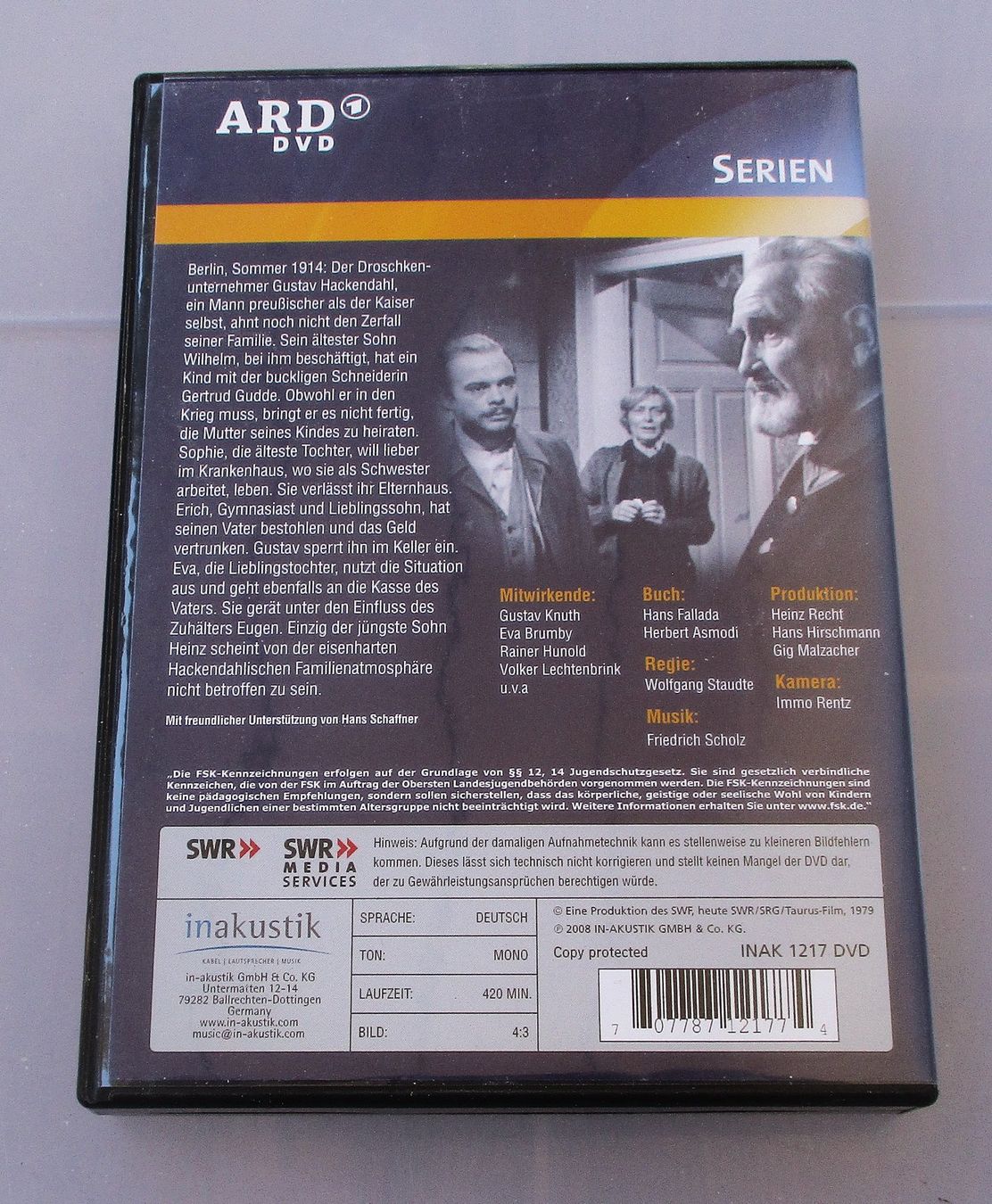 Tous les DVDs: DER EISERNE GUSTAV - Komplette Serie 3-DVD Hans Fallada – D'occasion à Wattwil par Muriel10 1