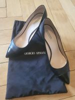 Giorgio Armani Schwarz Leder High Heels, Gr 39