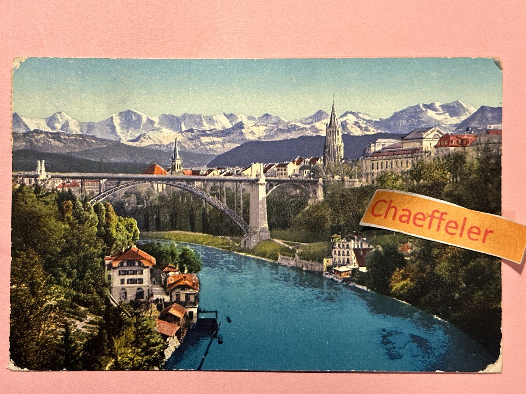 Cartoline postali: 1918  Bern und die Aare – Usato da Zürich venduto da Chaeffeler