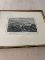 Kupferstich Autun in Frankreich gerahmt 19. Jhdt. guter Zust