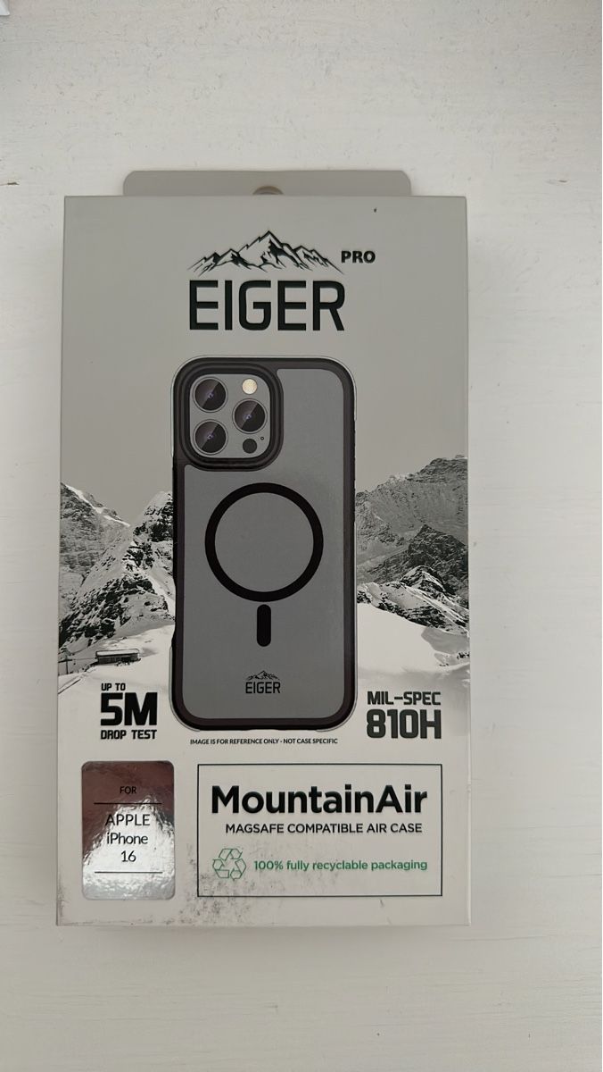 Eiger Cover & Protezioni schermo: iPhone 16 Hülle, Eiger - Neu & Originalverpackt – Nuovo e nell'imballaggio originale da Goldau venduto da Bsh94
