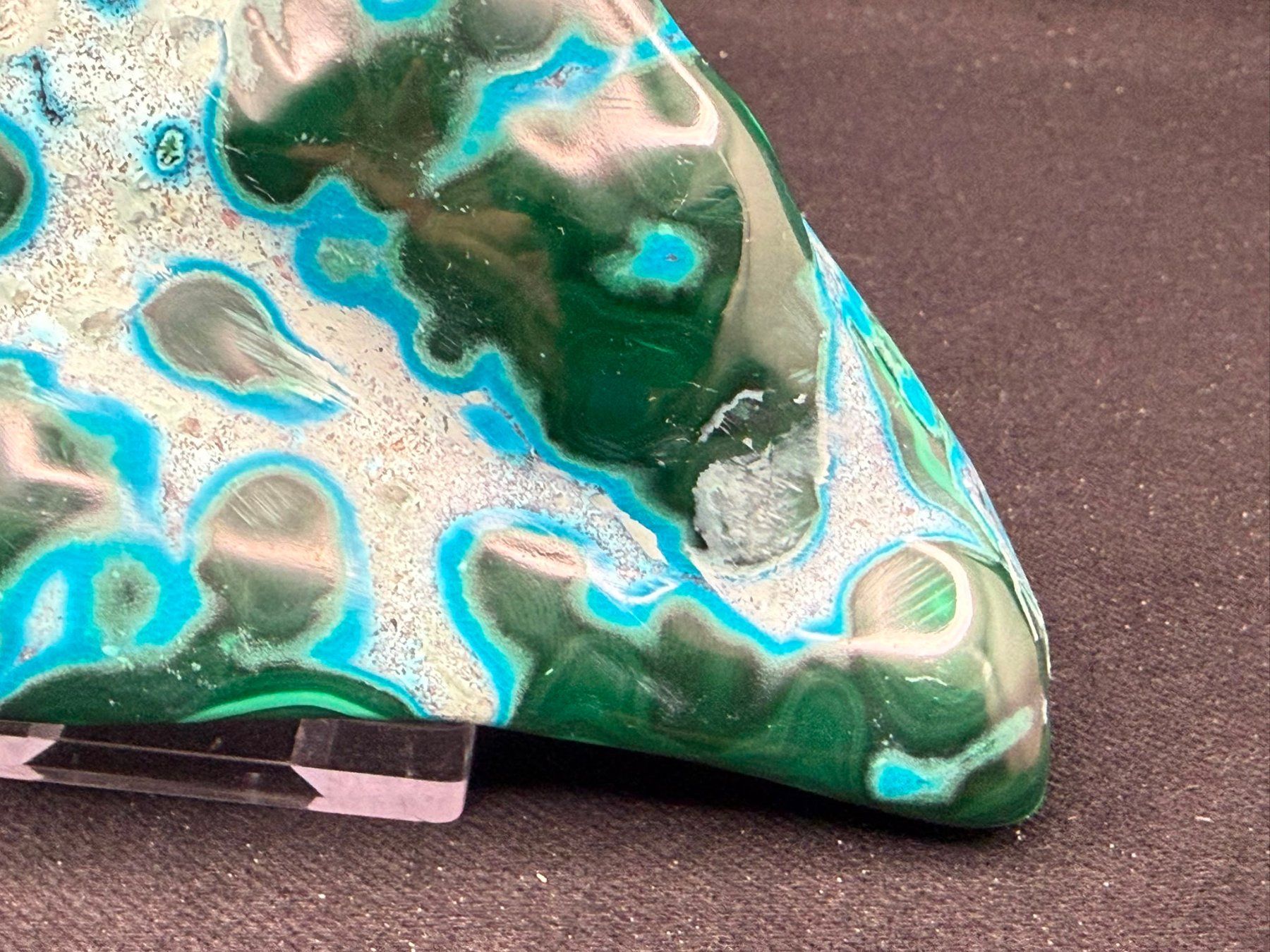 Mineralien & Heilsteine: Malachit und Chrysocolla poliert – Gebraucht aus Schinznach Bad von Demerald 3