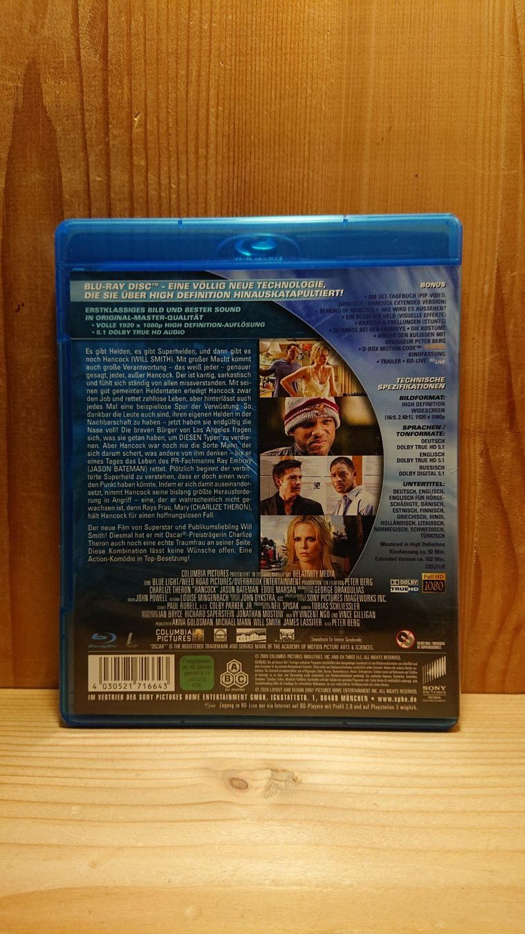 Tutti i DVDs: HANCOCK Extended Version Blu-Ray mit Will Smith – Usato da Wilderswil venduto da Exebub 1