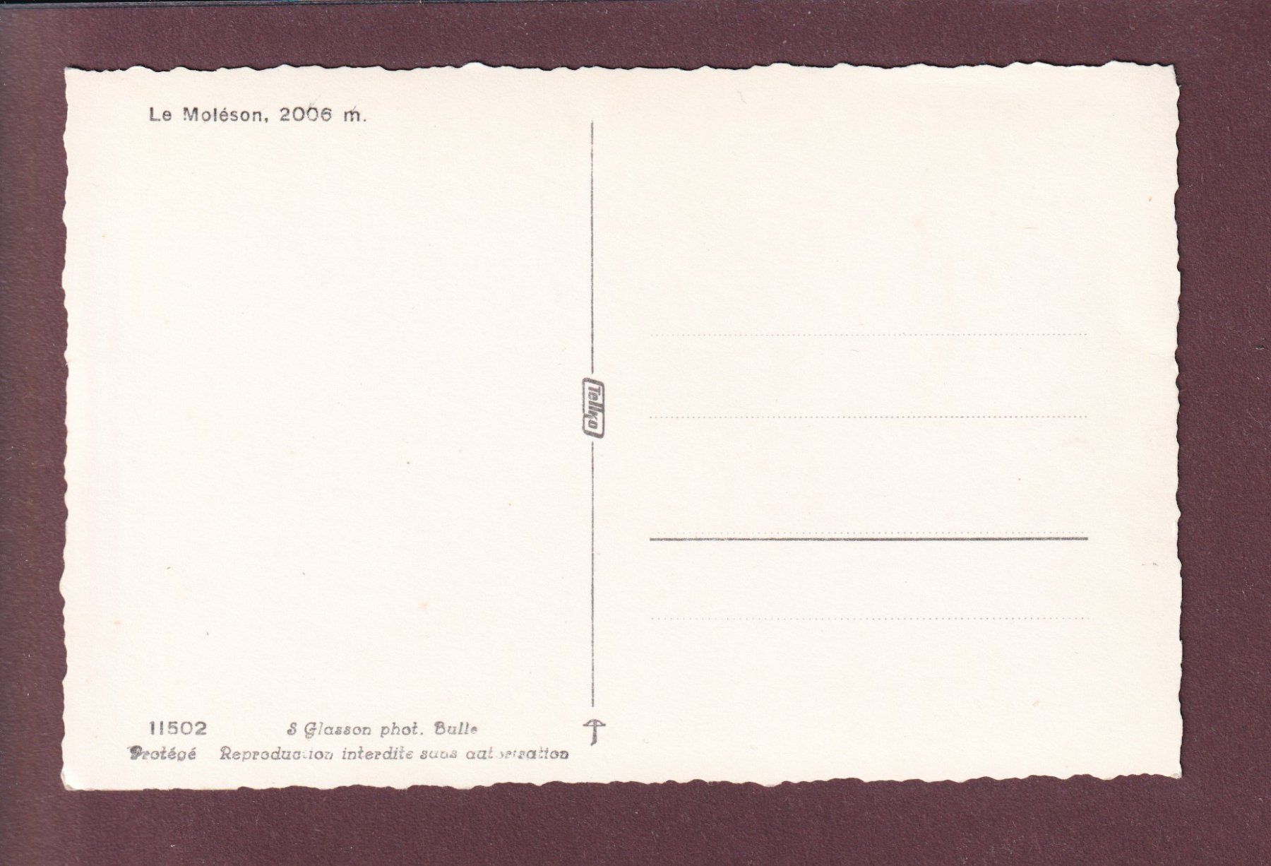 Cartoline postali: LE MOLESON – Usato da Pully venduto da nicecards 1