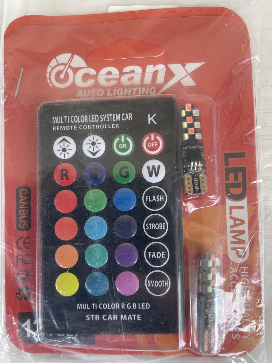 Tutti pezzi di ricambio auto: KIT LED | W5W T10 LED Voiture Multicolore Télécommandé Neuf – Nuovo e nell'imballaggio originale da Denges venduto da Ricautomotive 1