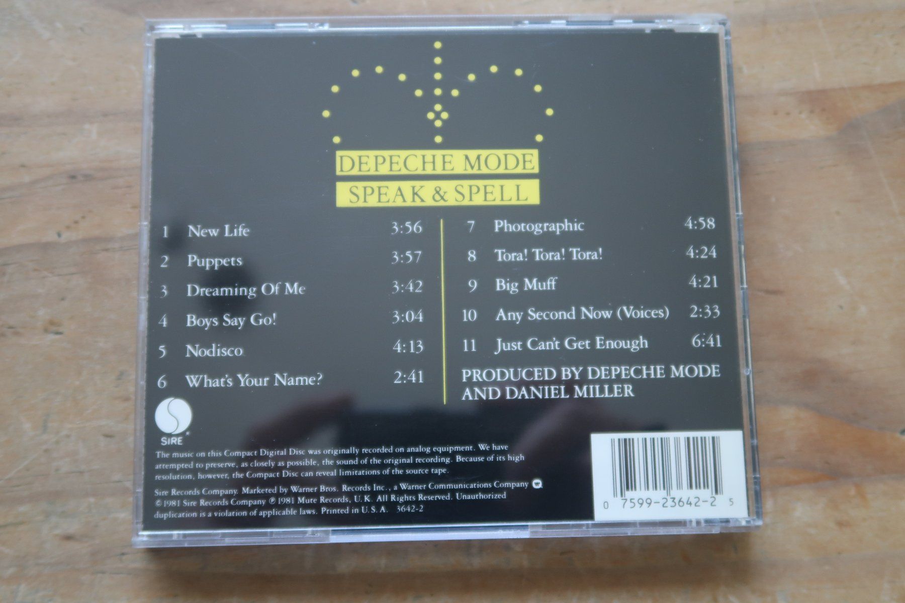 CD: DEPECHE MODE - SPEAK & SPELL - CD – Usato da Basel venduto da Patiscat 1