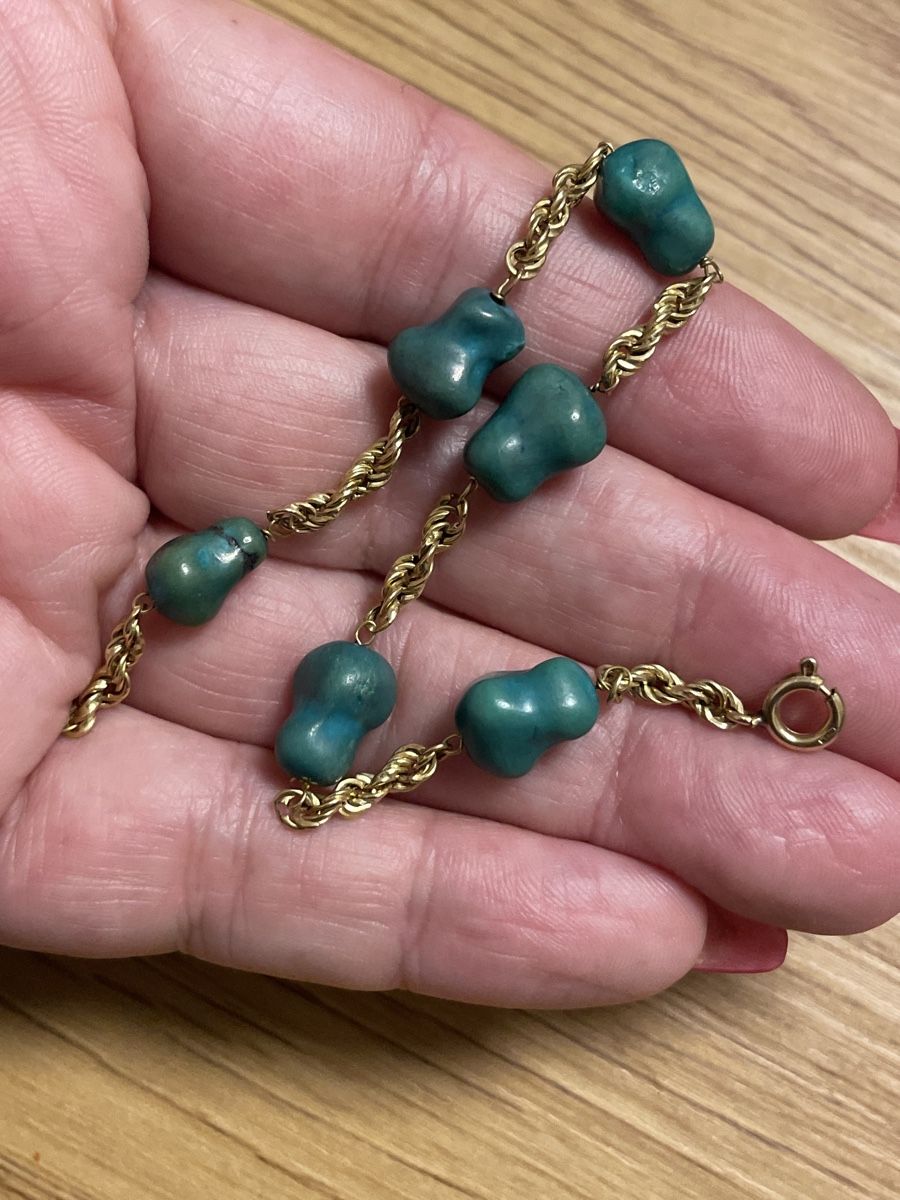 Bracciali & Braccialetti: Bracelet en or 750 avec turquoise – Usato da Montreux venduto da Pipo7878 2