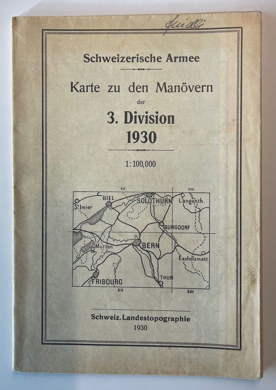 Cartine & Atlanti: Manöverkarte 1930 – Usato da Burgdorf venduto da Bsb7