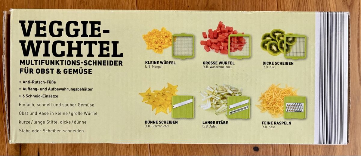 Küchengeräte: Veggie-Wichtel Multifunktions-Schneider 6 Einsätze – Neu und originalverpackt aus Oftringen von westman 1